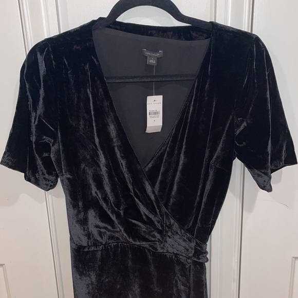 Midi Velvet Wrap Dress - Picture 2 of 7